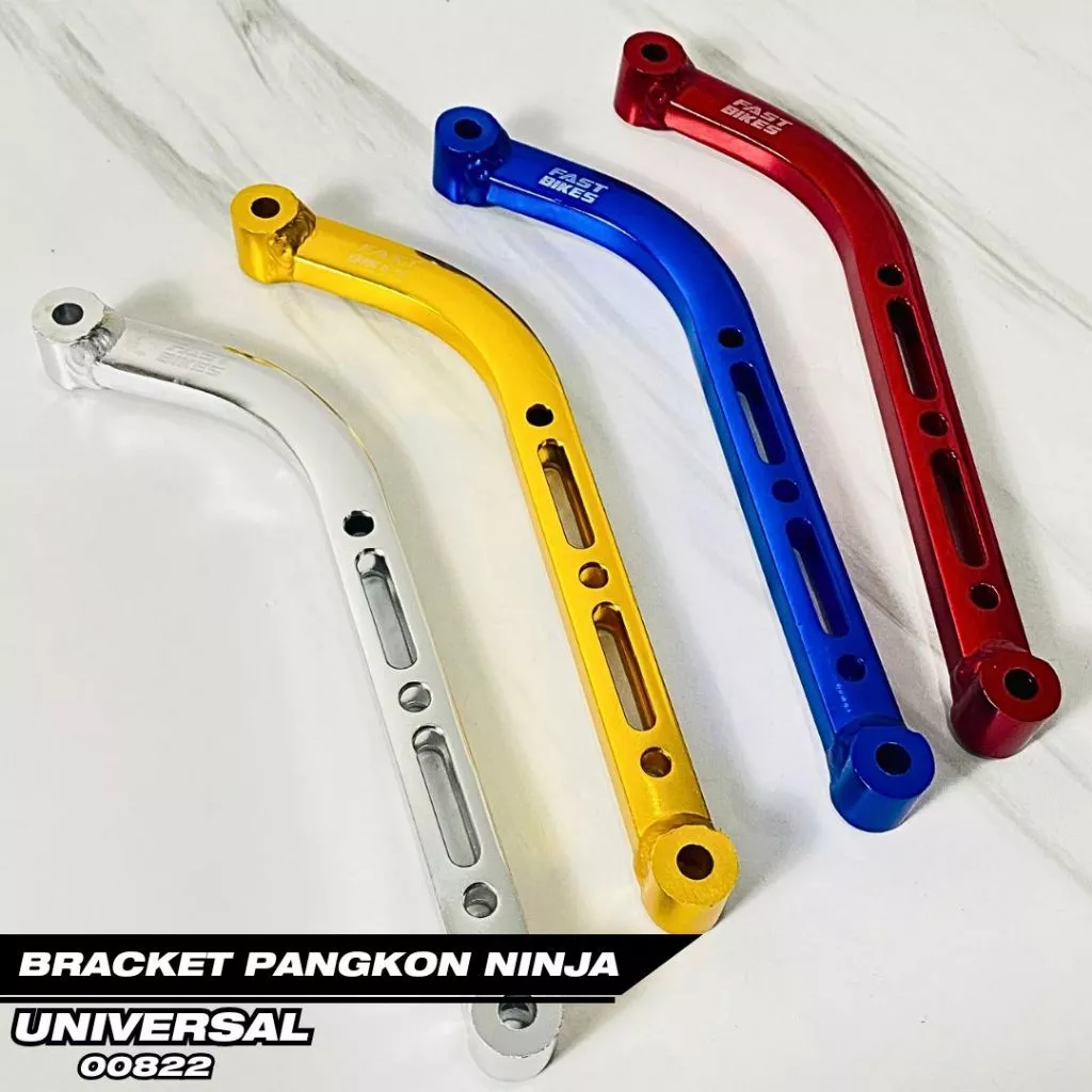 Breket Tiang Pangkon Knalpot Fast Bikes  Model L Motor Drag Matic Ninja Moge Rx King