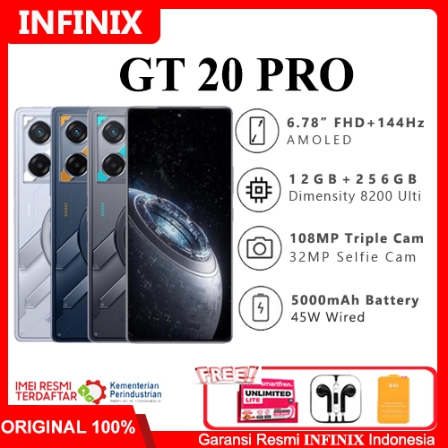 Infinix GT 20 Pro RAM 12GB/256GB Garansi Resmi