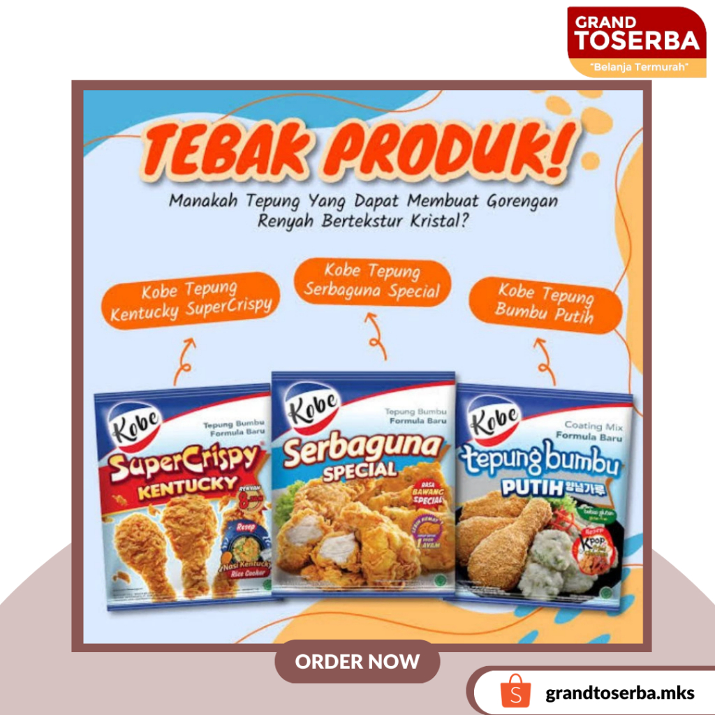 

KOBE TEPUNG BUMBU SEMUA VARIAN 210G