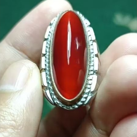 Batu Cincin Akik Pandan Merah Jamblang Sisik Betik No Minus Apapun