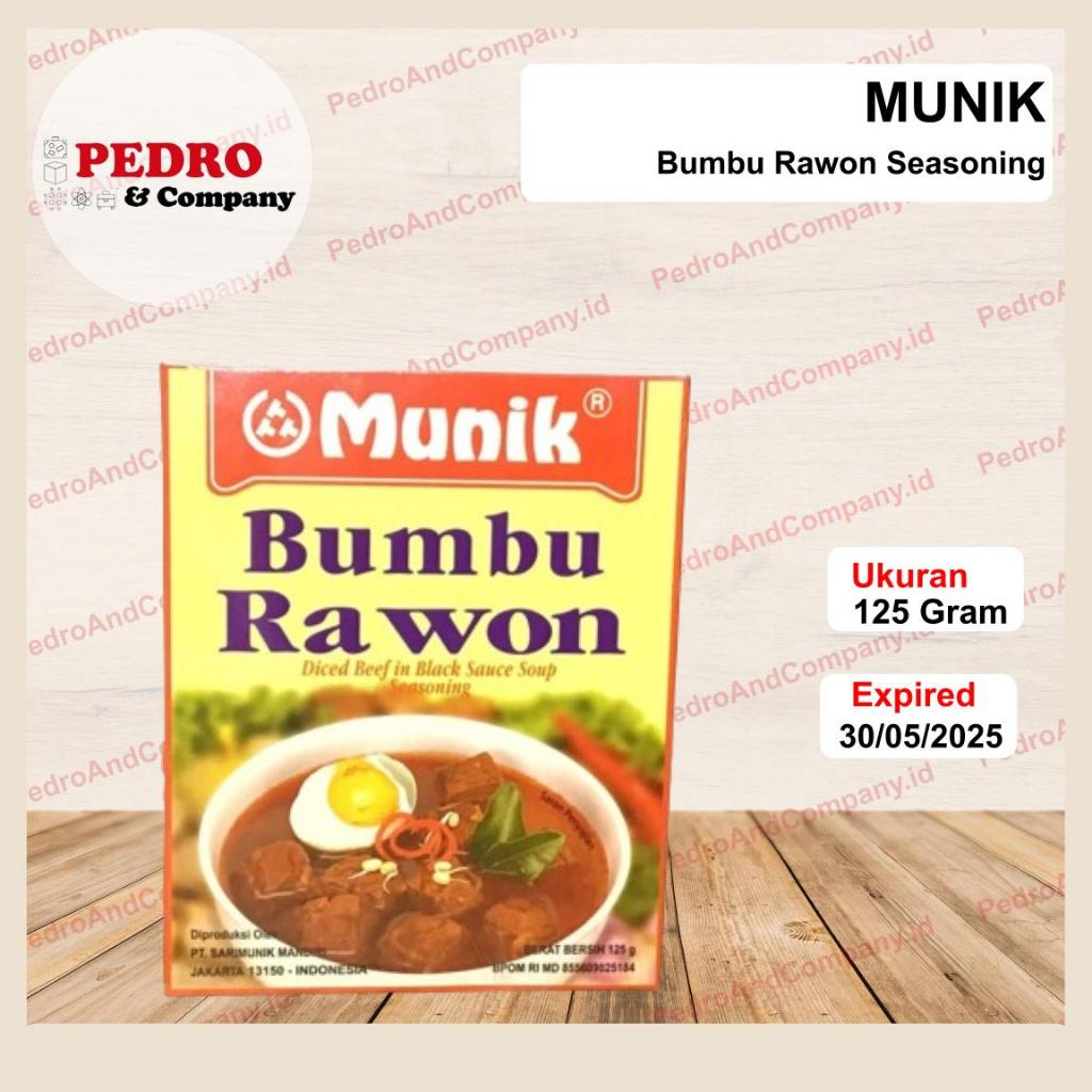 

Munik bumbu rawon 125 gram - Diced beef in black soup seasoning - instant spice indonesian