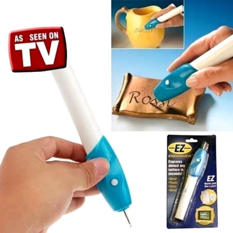 EZ Engraver Pen Alat Ukir Elektrik Piring Gelas Cincin Serbaguna