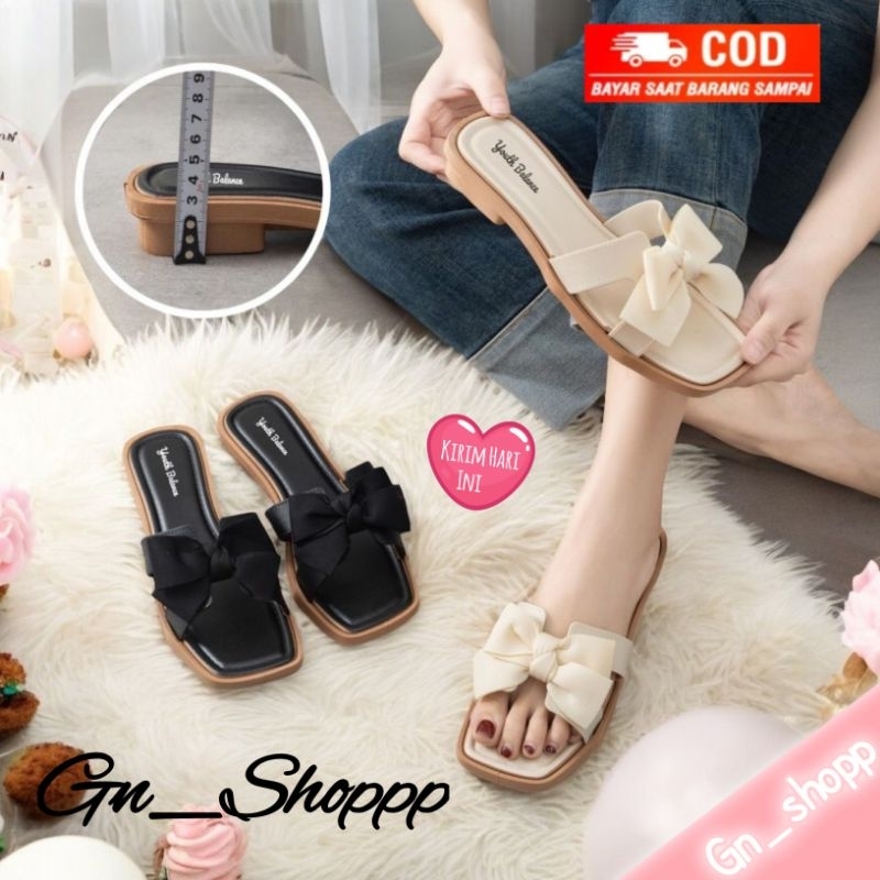 BALANCE IMPORT Sandal Wanita Slop Teplek Terbaru BAN PITA 088