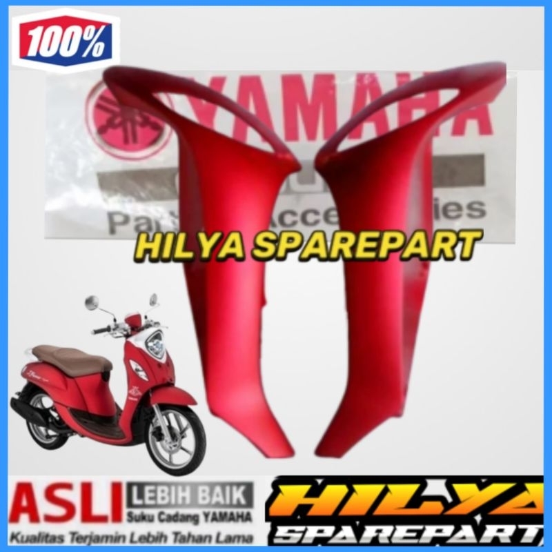 LEG SHIELD 1&2 SAYAP BODY DEPAN FINO GRANDE 125 MERAH DOFF KANAN KIRI 1YD-F8312-00-PC 1YD-F8311-00-P