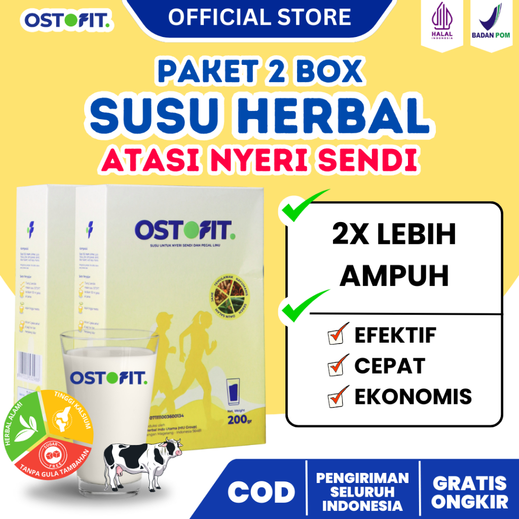 

OSTOFIT Paket 2 Box Susu Murni 2x Lebih Cepat Atasi Nyeri Sendi