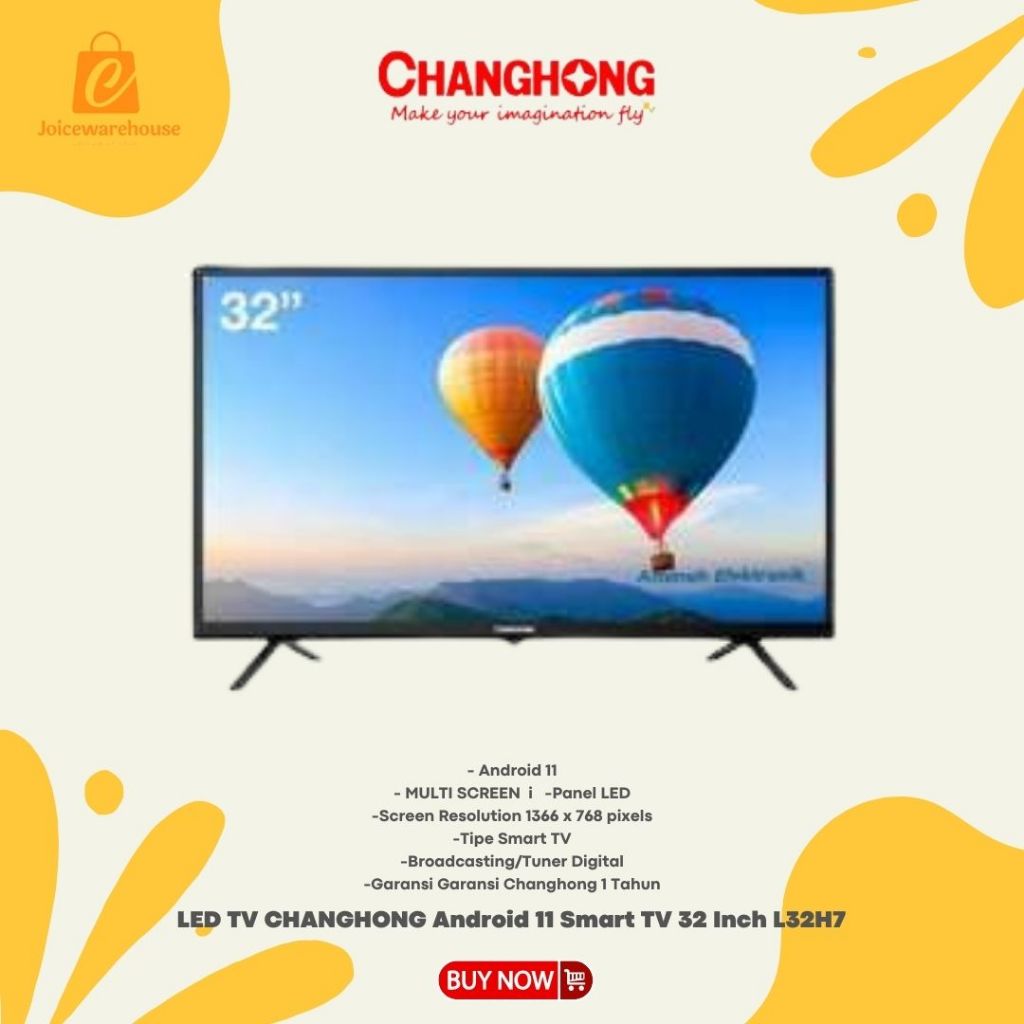 LED TV CHANGHONG Android 11 Smart TV 32 Inch L32ST1