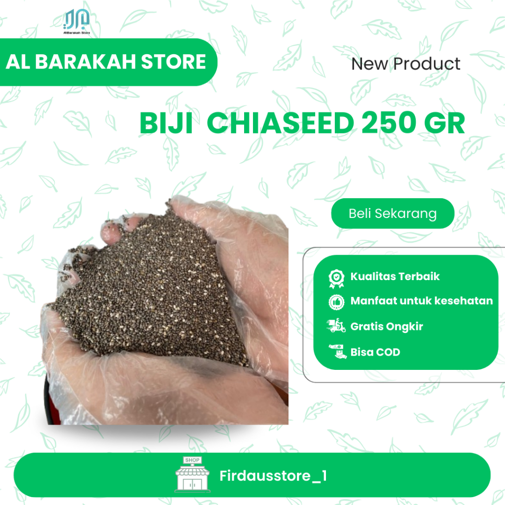 

BIJI CHIA SEED ORGANIC 250 GR, BIJI CHIA, ORGANIC CHIA SEED