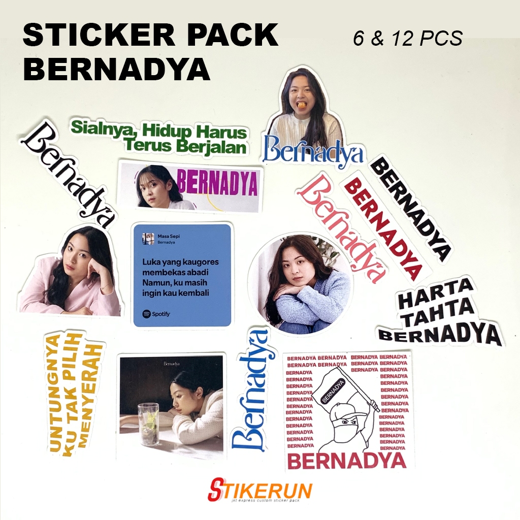 

Stiker Pack Bernadya Untuk Laptop, Tumbler, Motor dan Mobil Bahan Sticker Vinyl Anti Air