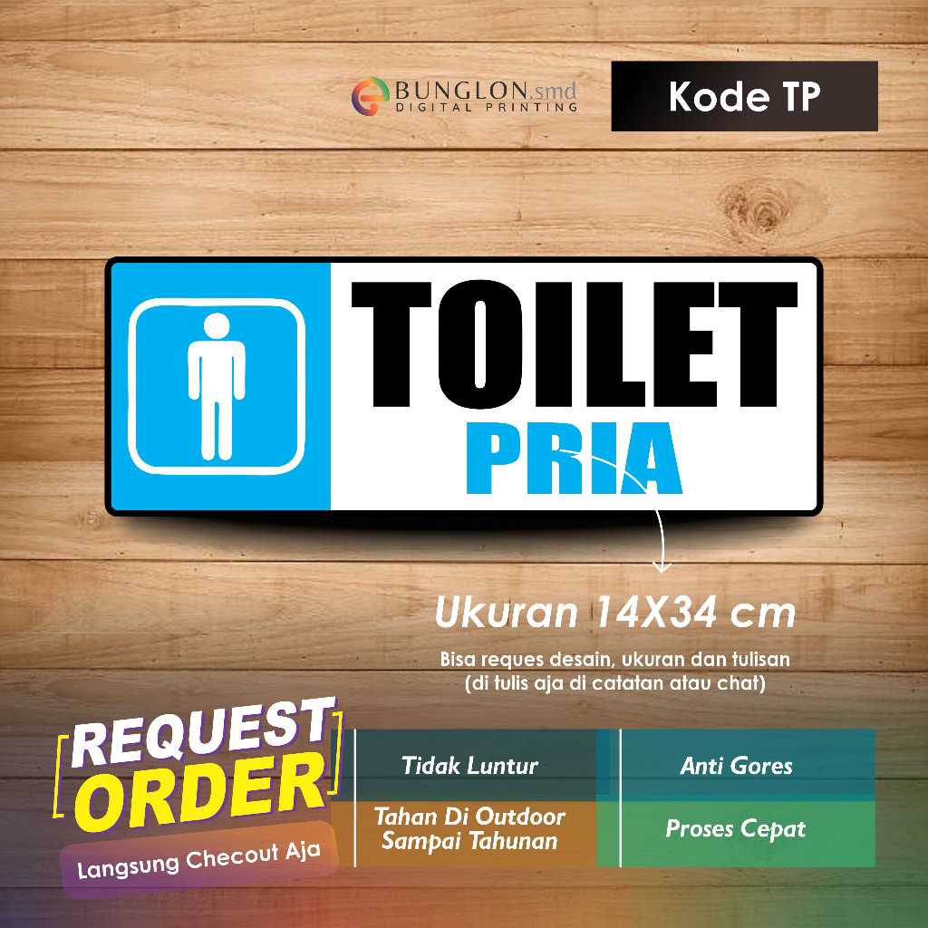 

STIKER TOILET PRIA + LAMINASI KODE TP BIRU
