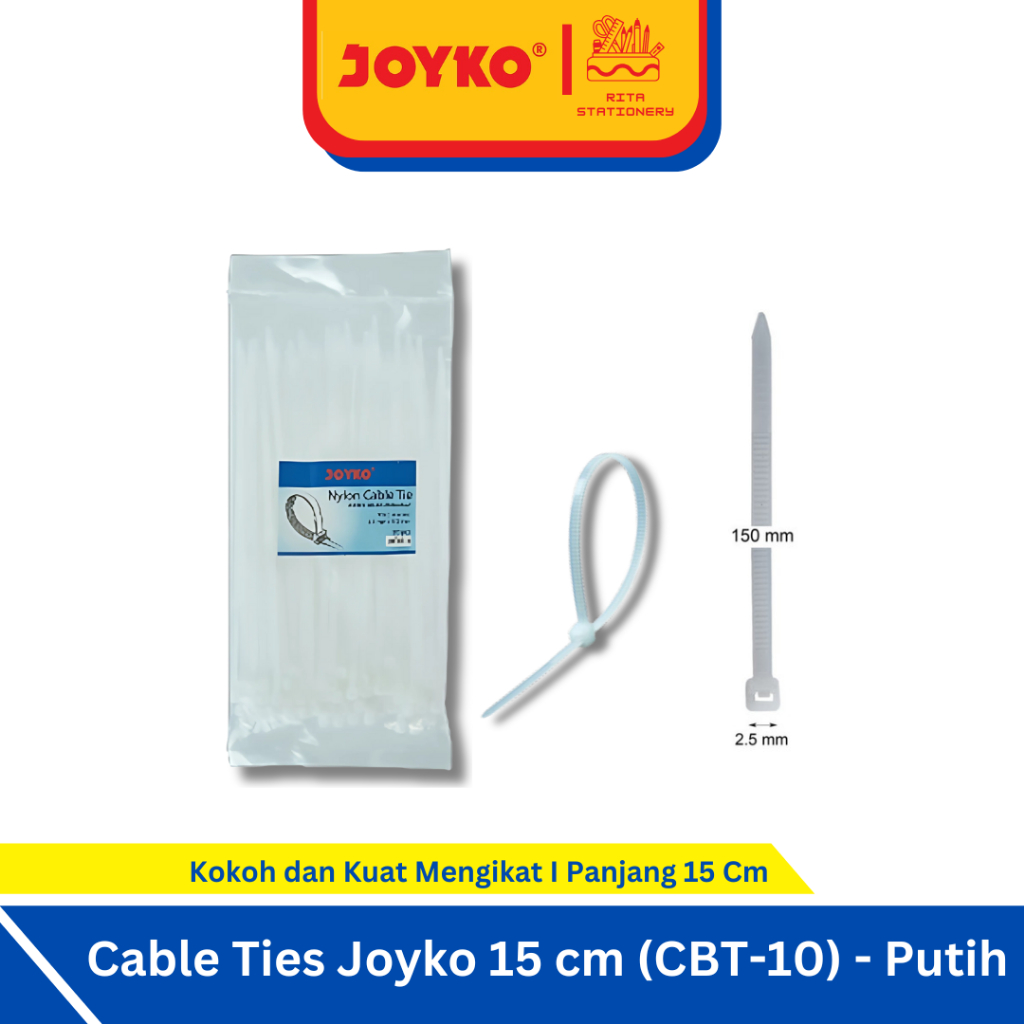 

Cable Ties Nylon / Pengikat Nylon Plastik Joyko CBT-10 15 cm