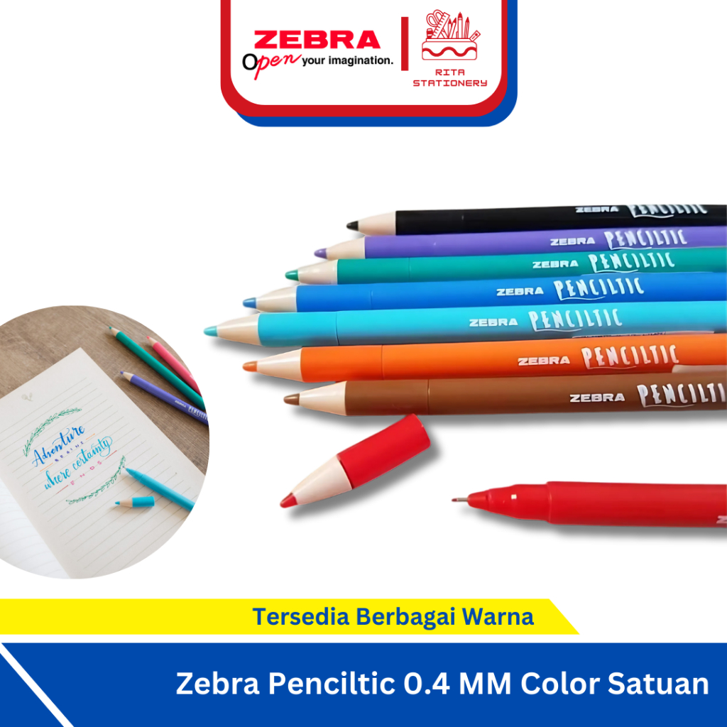 

1 Pcs Zebra Pen Penciltic Fineliner 0.4 mm - Satuan