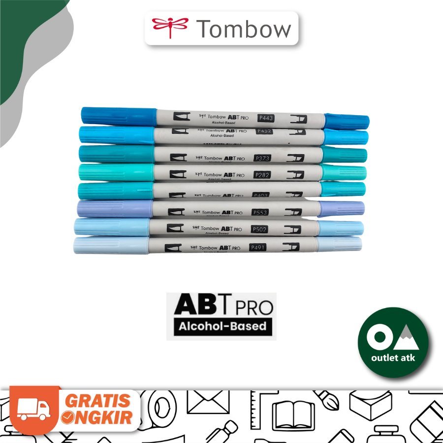 

Tombow ABT Pro Dual Brush Pen Alcohol Based (Ocean Blue Series)
