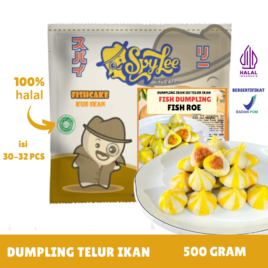 

Spylee Dumpling Telur Ikan Ikan (Isi 28-31) HALAL BPOM DISKON TERMURAH FROZEN FOOD