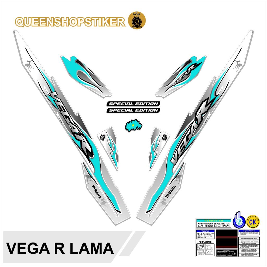 STRIPING VEGA R LAMA MOTIF 010 / STIKER VEGA R OLD / VEGA R LAMA STIKER MOTOR YAMAHA / STIPING LIST 
