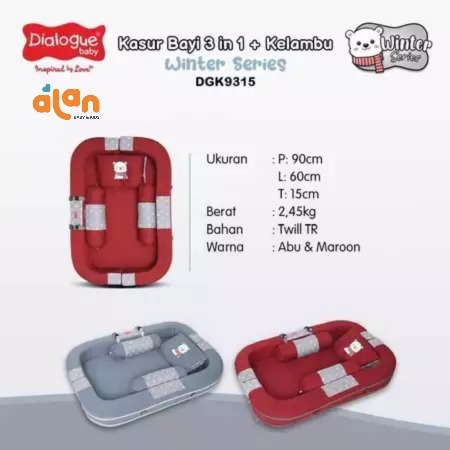 Dialogue Kasur Bayi 3in1 + Kelambu Winter Series DGK9315