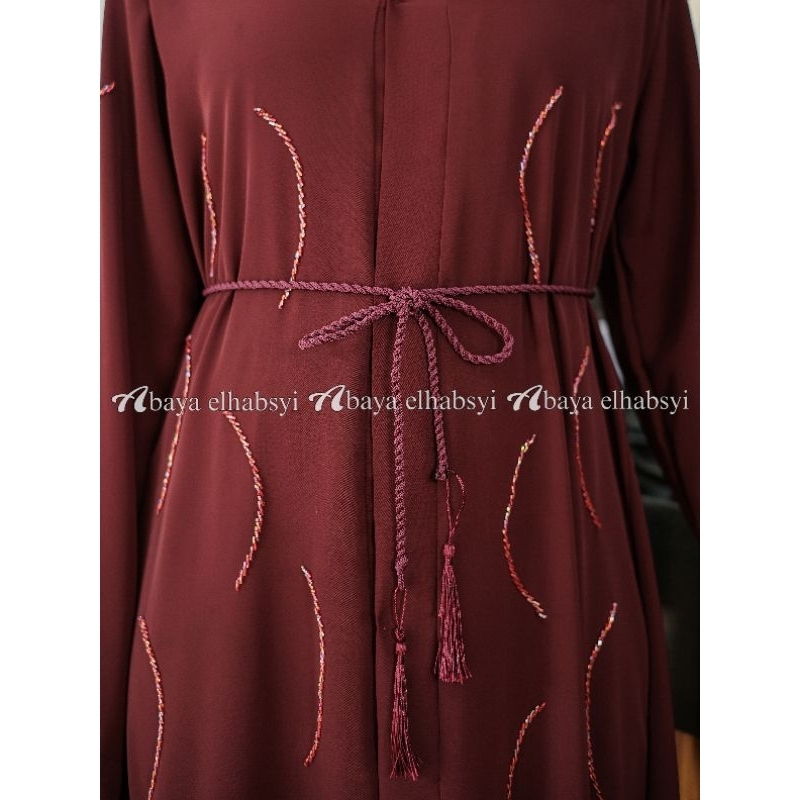 Hot Product Exclusive Abaya 1103 Fursan Gamis Arab Hitam Kwalitas Boutique Busui By Abaya Elhabsyi