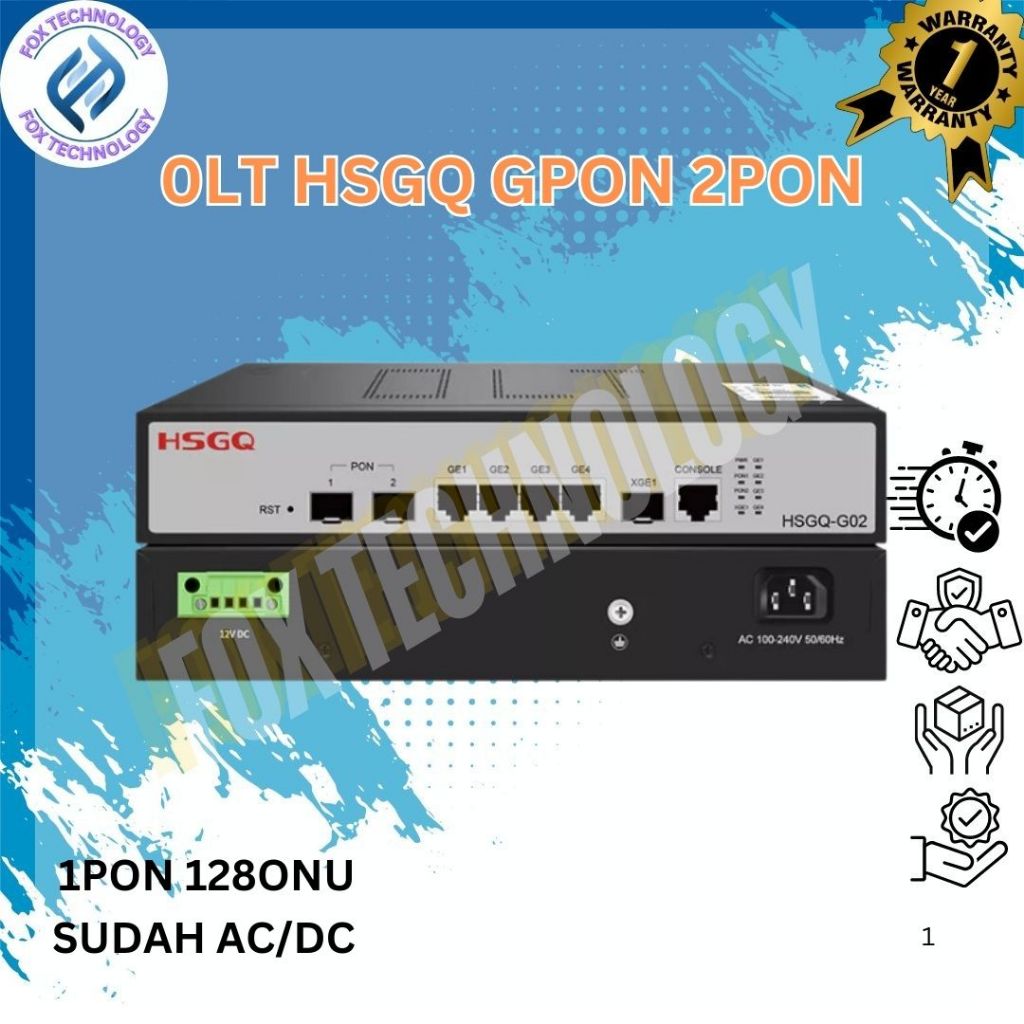 HSGQ OLT G02ID 2PON GPON UPLINK 1*10G 1PON 128 ONU Total 256 ONU Include SFP 8dbm