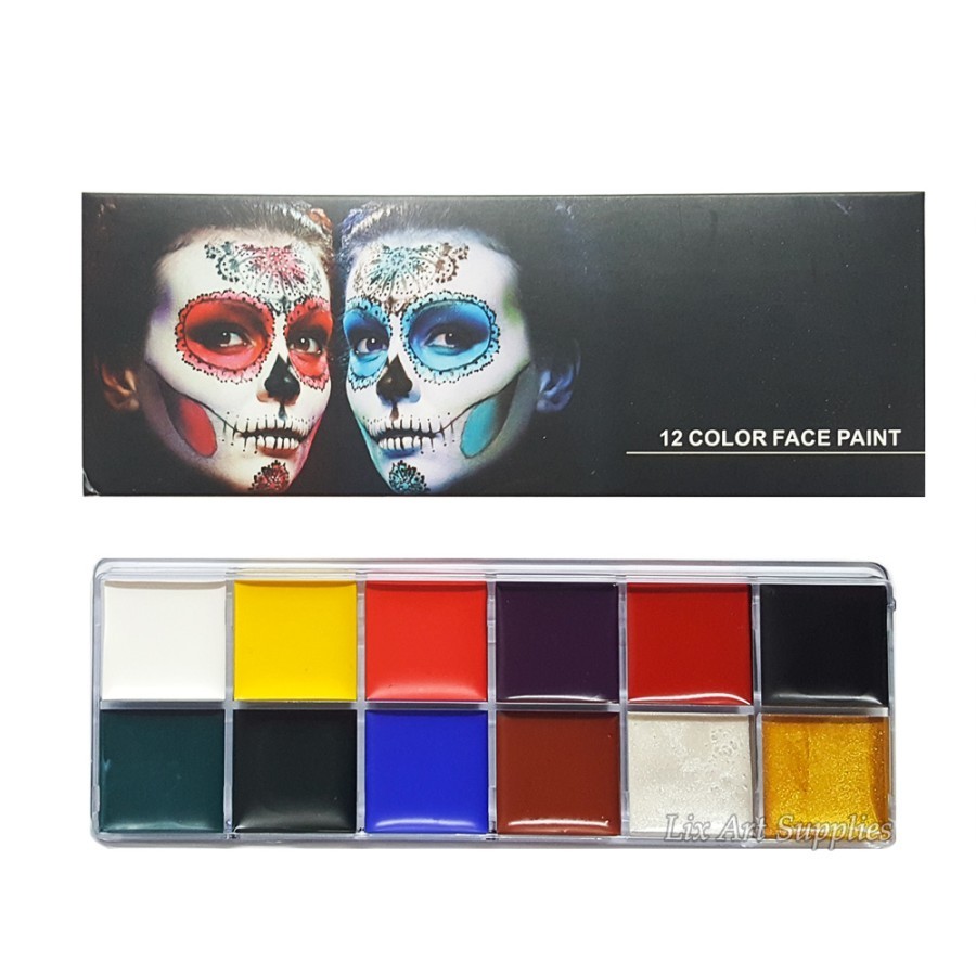 

Body face Painting 12 color face paint palette untuk pesta body paint