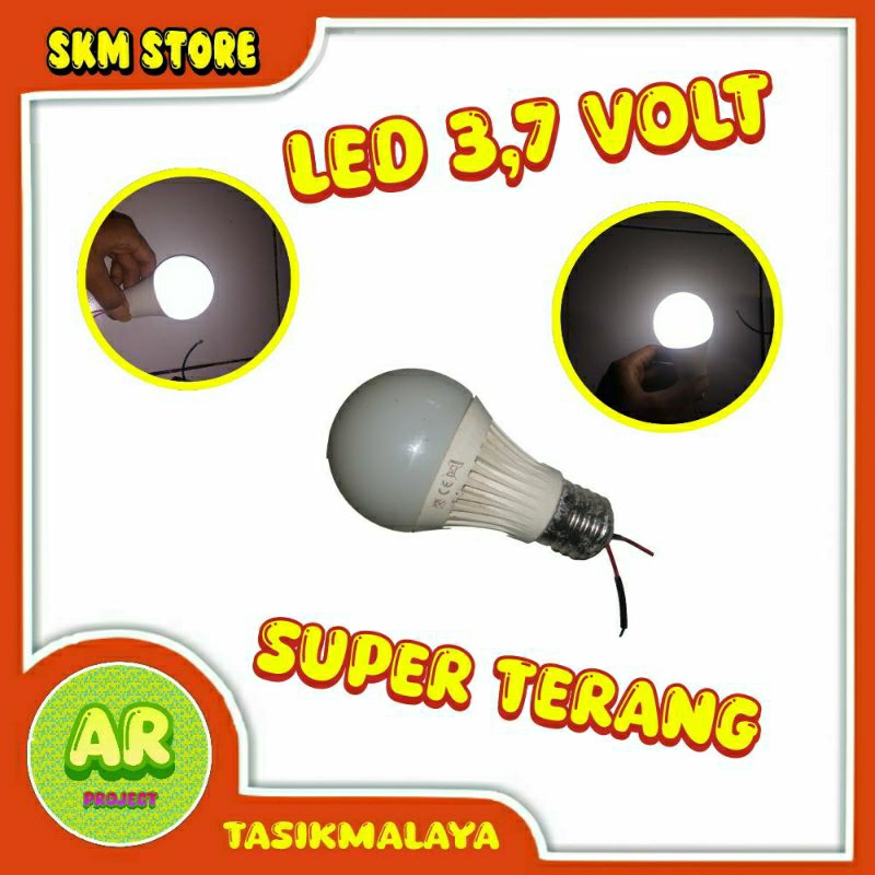 SKM Store Lampu LED 3.7 Volt Super Terang / LAMPU EMERGENCY | LAMPU LED 3,7 VOLT/3v | LAMPU RAKITAN 