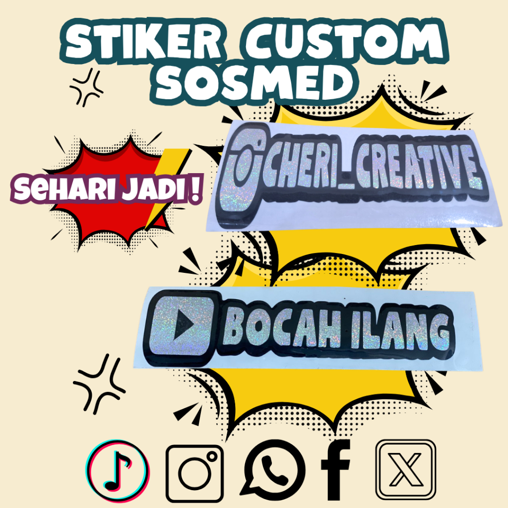 

Stiker Custom Logo Sosmed [Langsung Jadi]