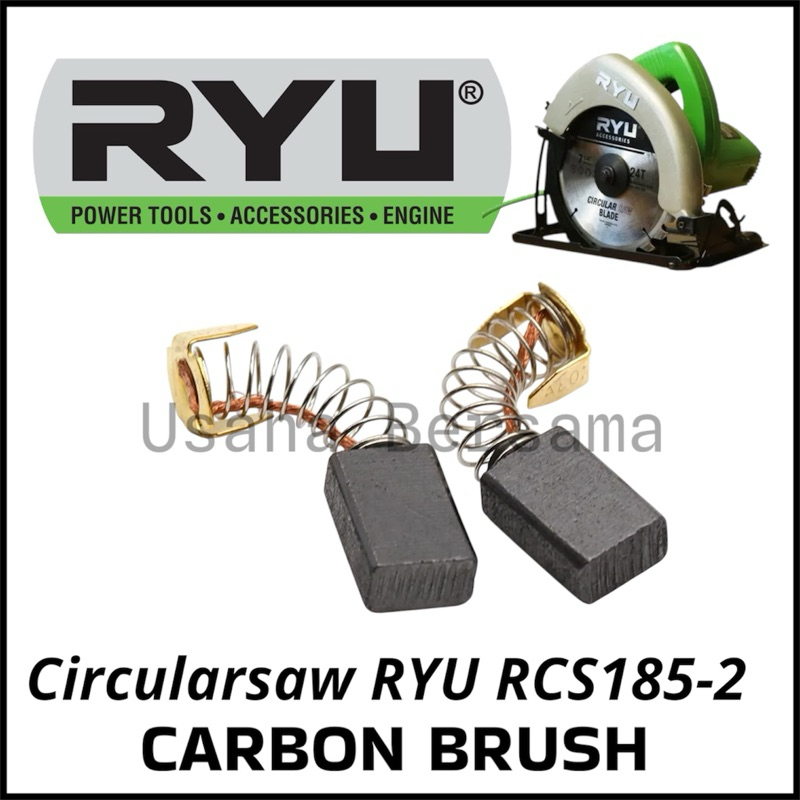 RCS185-1 RYU BROSTEL FOR MESIN CIRCULAR SAW RYU RCS185-2 / CARBON BRUSH SPUL GERGAJI GRAJI POTONG RY
