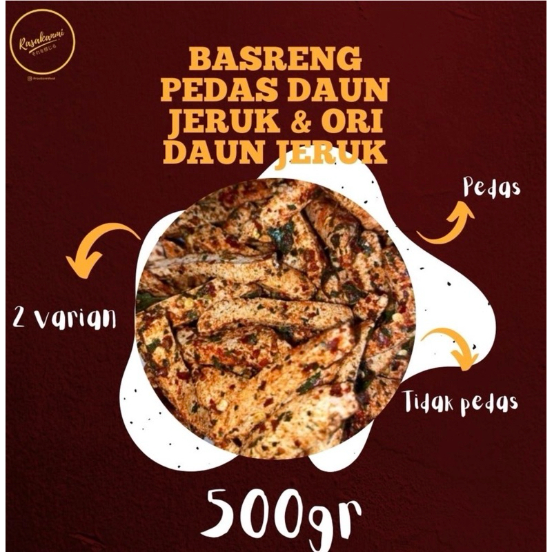 

500gr Basreng Bakso Goreng Cemilan Snack Original Daun Jeruk Pedas dan Tidak Rasakanmi Food