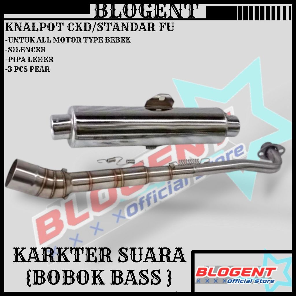 KNALPOT STANDAR FU BOBOK JUPITER SUPRA VEGA REVO BLADE GREND KARISMA KIRANA SMAS CRIPTON DLL