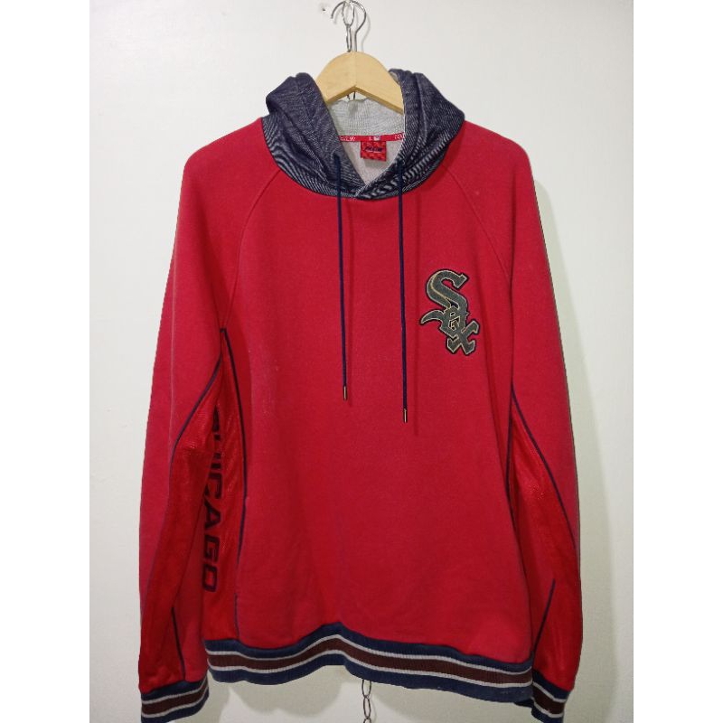 Hoodie MLB Chicago White Sox Merah & Denim