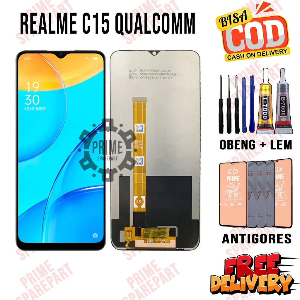 Lcd Touchscreen REALME C15 QUALCOMM Original Lcd REALME C15 QUALCOMM Fullset