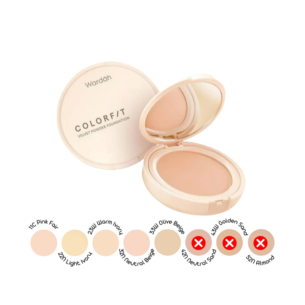 WARDAH Colorfit Velvet Powder Foundation - Bedak