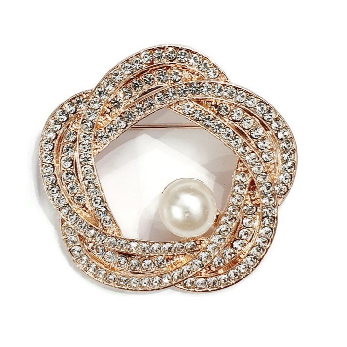 Bros Dada Berlian Permata Mewah/Aksesoris Hijab Jilbab/Bros Korea Kekinian