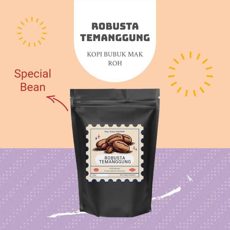 

biji bubuk Kopi Robusta Temanggung 1000gr Premium - Kopi Hitam Berkualitas Tinggi - fresh Roast coffee