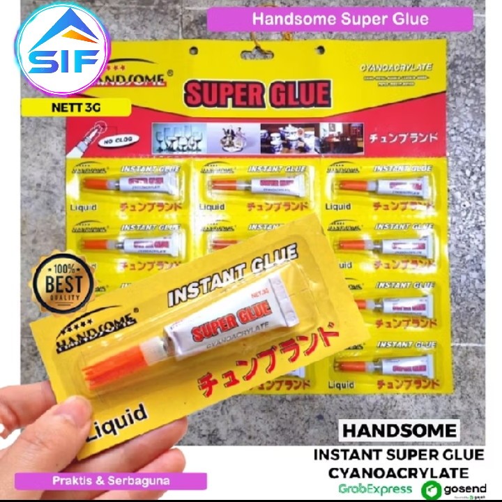 

Lem Power Glue Liquid Handsome Instan Super Glue 3gr Tube Lem Cair Instant Glue Lem Korea Besi Kertas Sendal Lem Serbaguna Per 1 pcs Murah