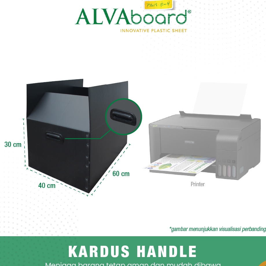 

Kardus Pindahan ALVAboard Handle Box Pengiriman Large Ukuran 6x4x3 cm P x L x T