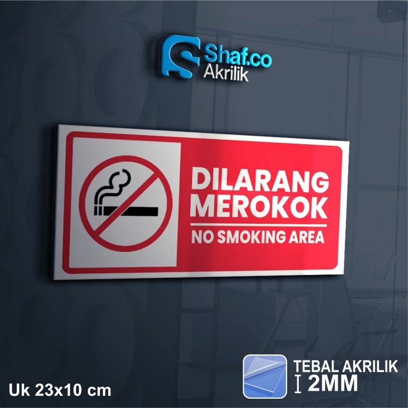 

AKRILIK SIGN BIARD DILARANG MEROKOK // ACRYLIC NO SMOKING AREA // RAMBU-RAMBU // 2MM