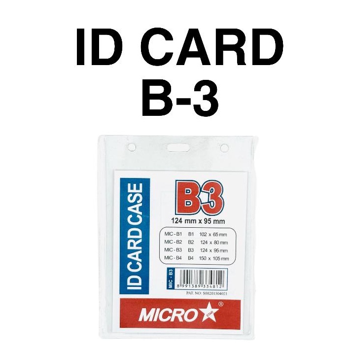 

Super Premium DAPAT 2 PCS Plastik Mika Tempat Name Tag ID Card Holder B3 95 x 124 124 x 95 mm Bagus Tebal