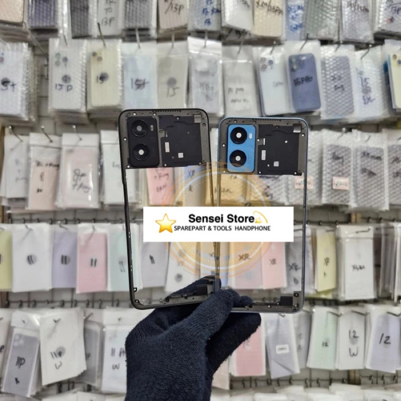 BEZEL TUTUP MESIN TULANG TENGAH BEZEL  OPPO A96 4G ORIGINAL