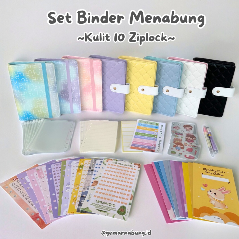 

KODE D27Q Paket Binder Keuangan Lengkap A6 Set 1 Ziplock Premium Menabung Sinking Fund Seru gemarnabungid