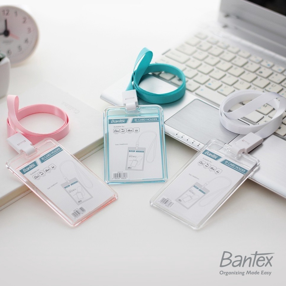

Serba Baru Bantex Transparent ID Card Holder Lanyard Portrait 8868