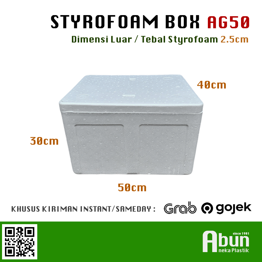 Styrofoam Box AG 50 TEBAL (50x35x30)