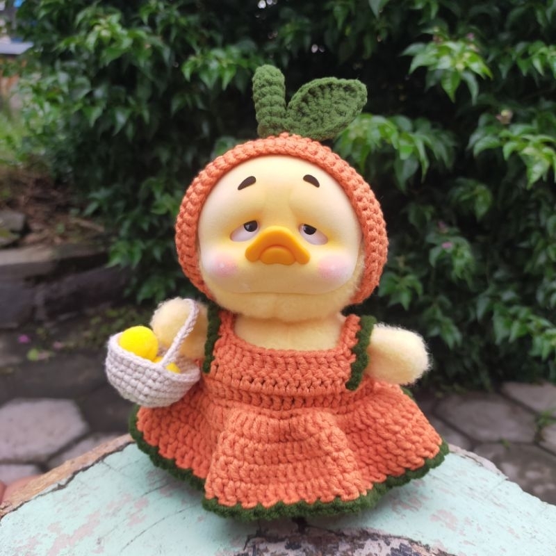 baju rajut Upset duck jeruk / custom upset duck clothes / upset duck