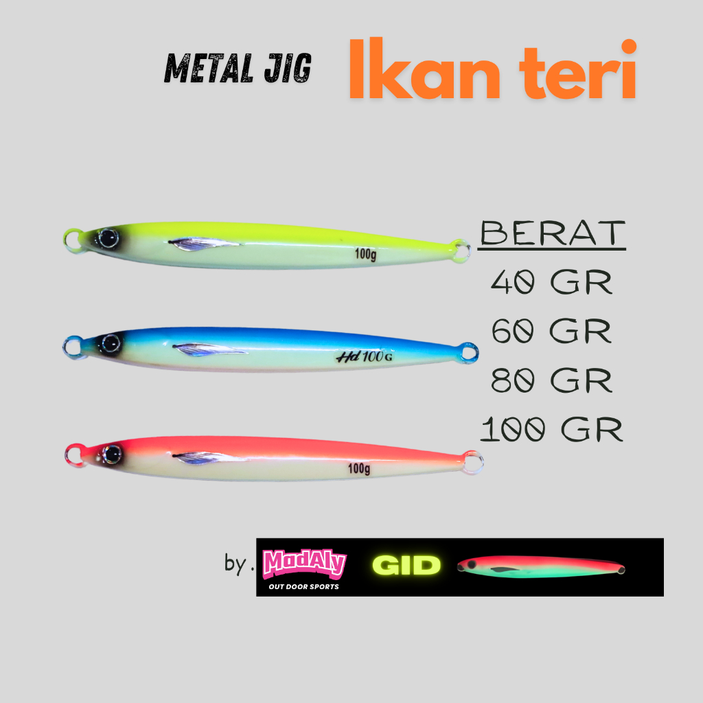 METAL JIG 40 Gram | 60 Gram | 80 Gram | 100 Gram