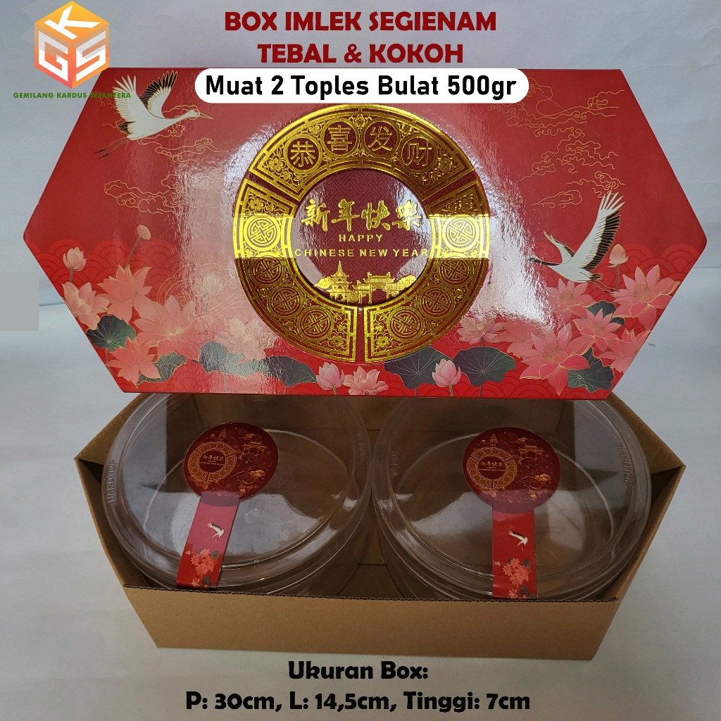 

10pcs Box Imlek [FREE HANGTAG] | ukuran 2 Toples 500gr | Box Hampers Chinese New Year | Dus Imlek | Box Imlek 500gr | Box Hampers Imlek