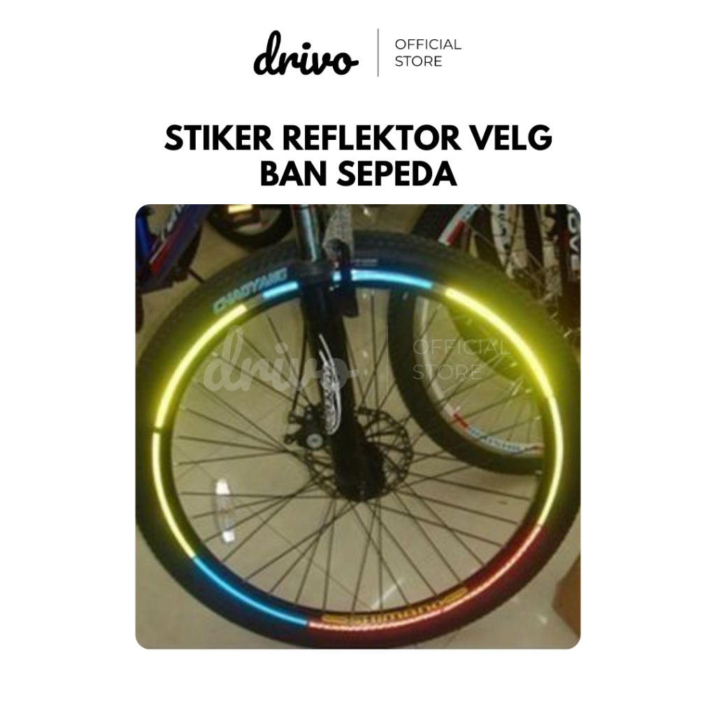 Stiker Reflektif Velg Ban Sepeda Cahaya Berwarna