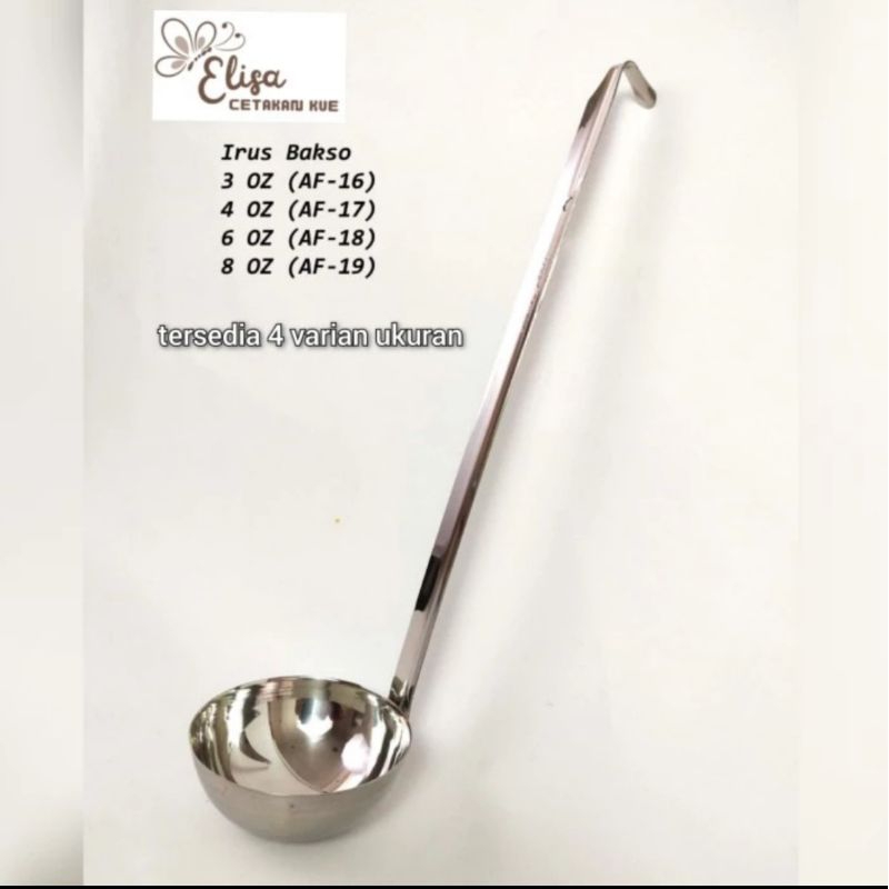 Irus bakso stainless / Centong bakso / Centong kuah
