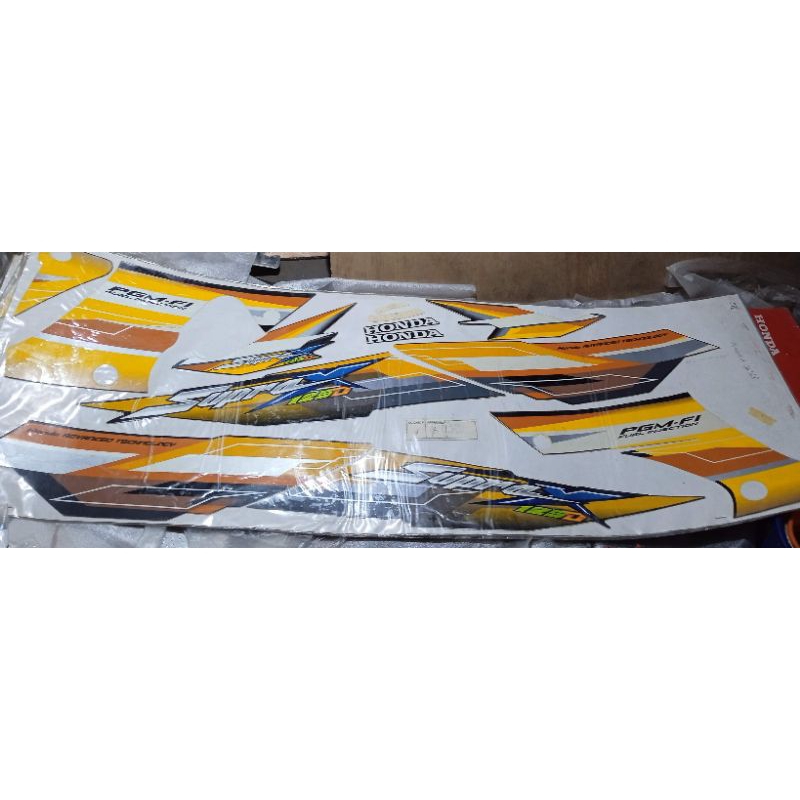 871x0 ktm 780za strip e black orange original AHM Astra Honda motor striping stiker box cover body s
