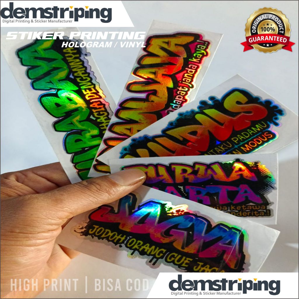 Stiker printing hologram singkatan nama daerah stiker lucu,stiker singakatan lucu dan viral terlaris