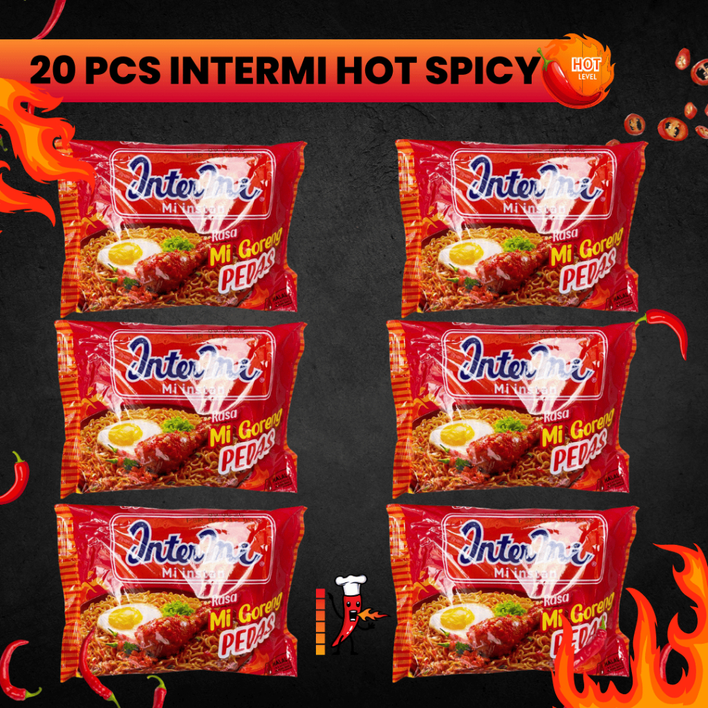 

20 PCS INTERMIE MI INSTANT GORENG PEDAS HOT SPICY