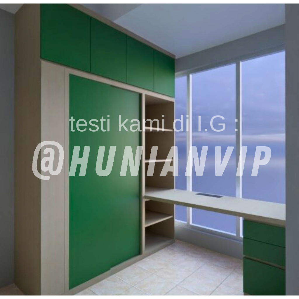 Set kamar minimalis / Bedroom set kamar tidur terpasang
