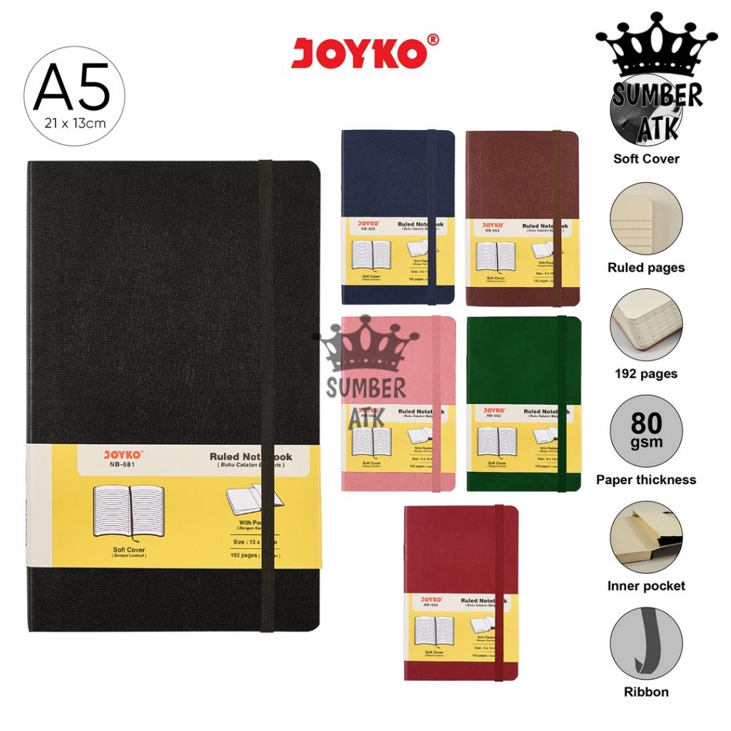 

Notebook Buku Tulis Catatan Diary Agenda Joyko Soft Cover A5 NB-681